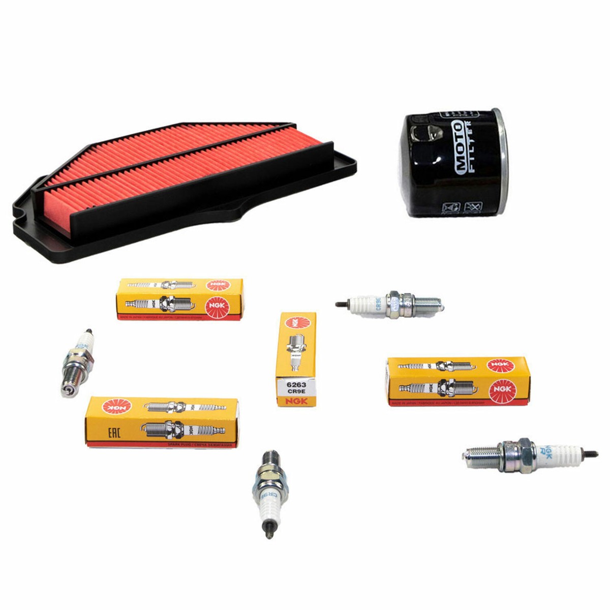 Service Kit Für Suzuki GSR 600 A ABS (2007-2011) – Luftfilter, Ölfilter & 4 Zündkerzen