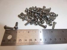 10-24 x 5/8 Round Head Slotted Machine Screw SS 18-8 VINTAGE USA Made Qty 50