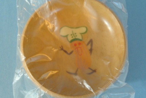 Vintage MISTER PEANUT Snack Nuss Holz Erdnuss Tablett ~ NOS in OVP - Bild 4 von 6