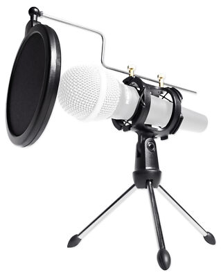 Rockville RTMS21 Twitch Streaming Recording Microphone Desk Stand For Gaming