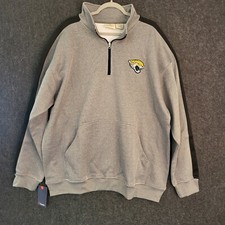 3XLT Fanatics Jacksonville Jaguars Long Sleeve Quarter-Zip Pullover Sweatshirt