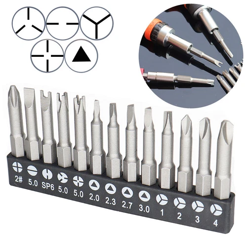 13tlg 50mm Spezial Schraubendreher Set U Y Form Dreieck Schraubendreher Bit Tool - Bild 1 von 18