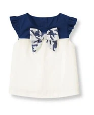 NWT Janie & Jack PERFECTLY POSH 3 4 6 Bow Colorblock Top Shirt Houndstooth