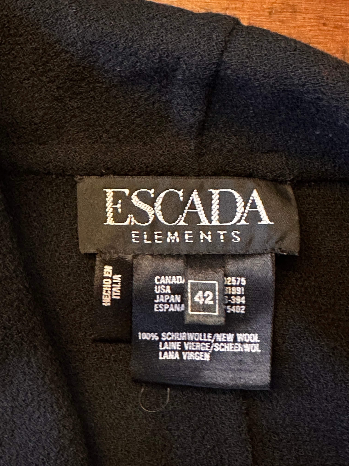 Escada Elements Navy Wool Double Breasted VINTAGE… - image 4
