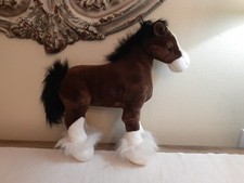 Vintage Gund 15" Clydesdale Horse Clyde 42985 Brown Stuffed Animal Plush Toy
