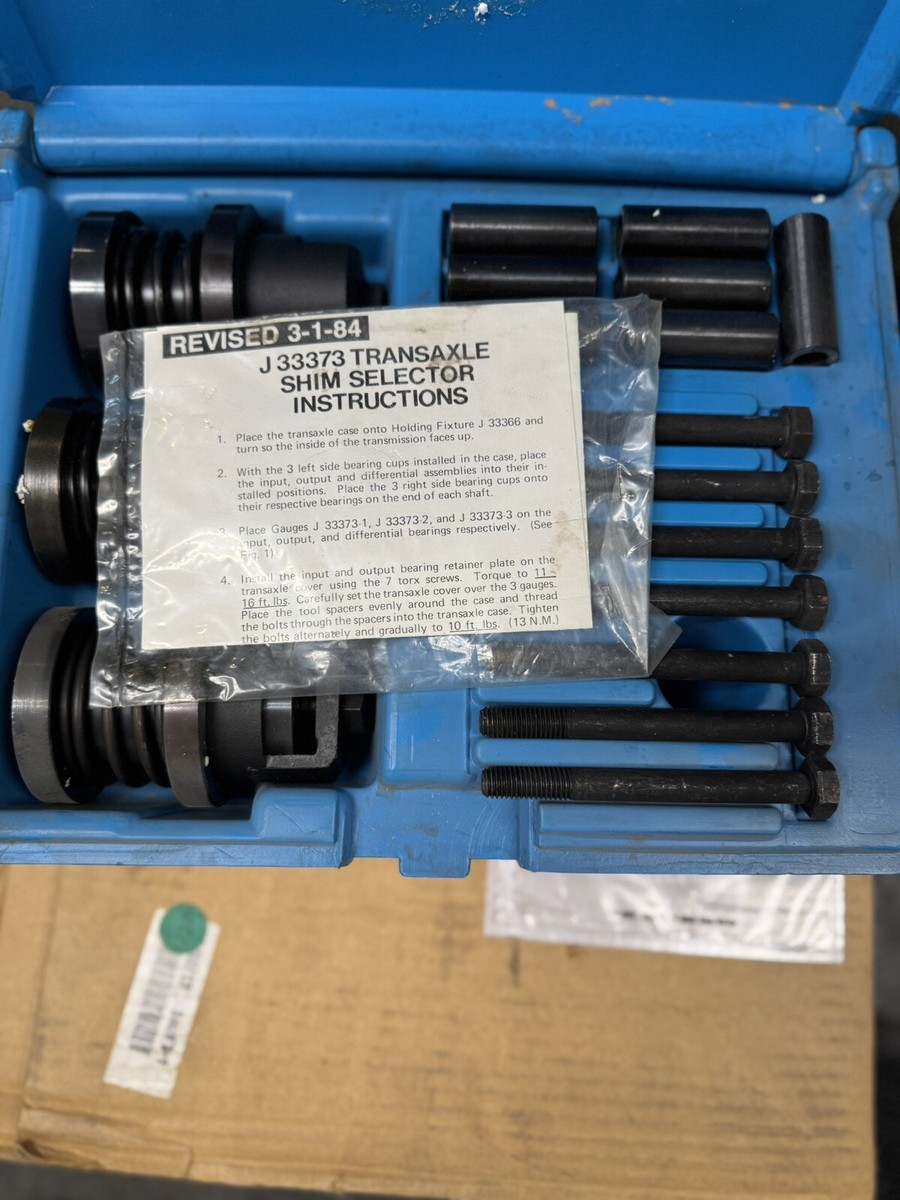 Kent Moore Transmission Transaxle Shim Selector Kit J 33373 w