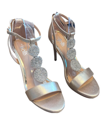 Damen-Hochzeitssandale Wallis Schneeglöckchen-Sandale champagnerfarben Größe 8 brandneu UVP 55 £