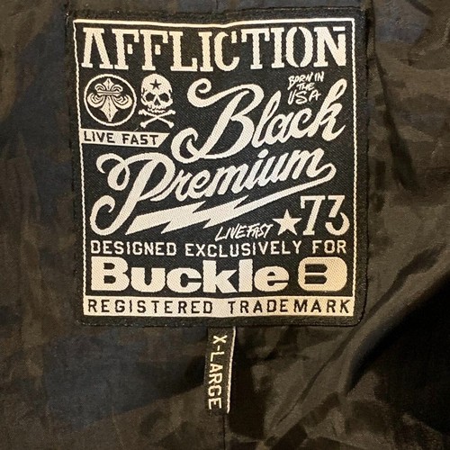 Affliction Buckle Men's Wool Blend Embroidered Zip Snap Sweatshirt Jacket SZ XL - Picture 8 of 13