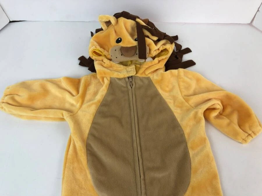 Koal Kids Baby Lion Cub Halloween Costume 6-9 Months 9m Yellow Zip Up Over Shoes - Image 2 of 4