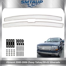 Mesh Grill Fits 2000-2006 Chevy Suburbantahoe Stainless Chrome Grille Insert Ss