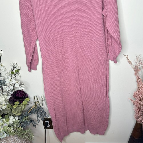 FREE PEOPLE Free-est Hailee Sweater Midi Dress Smoked Pink Sz L {Y15} - Picture 7 of 9