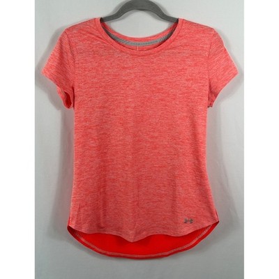 Under Armour Running HeatGear Orange Heather Short Sleeve Performance Tee Size M
