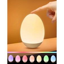 Egg Night Light for Baby Nursery with Touch Control, BPA Free, Stepless Dimming
