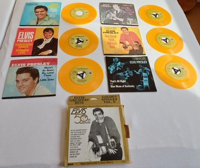 Elvis Golden Singles Vol. II 6 Gold color Sgl's und ELVIS Heft Fans für Fans Nr1