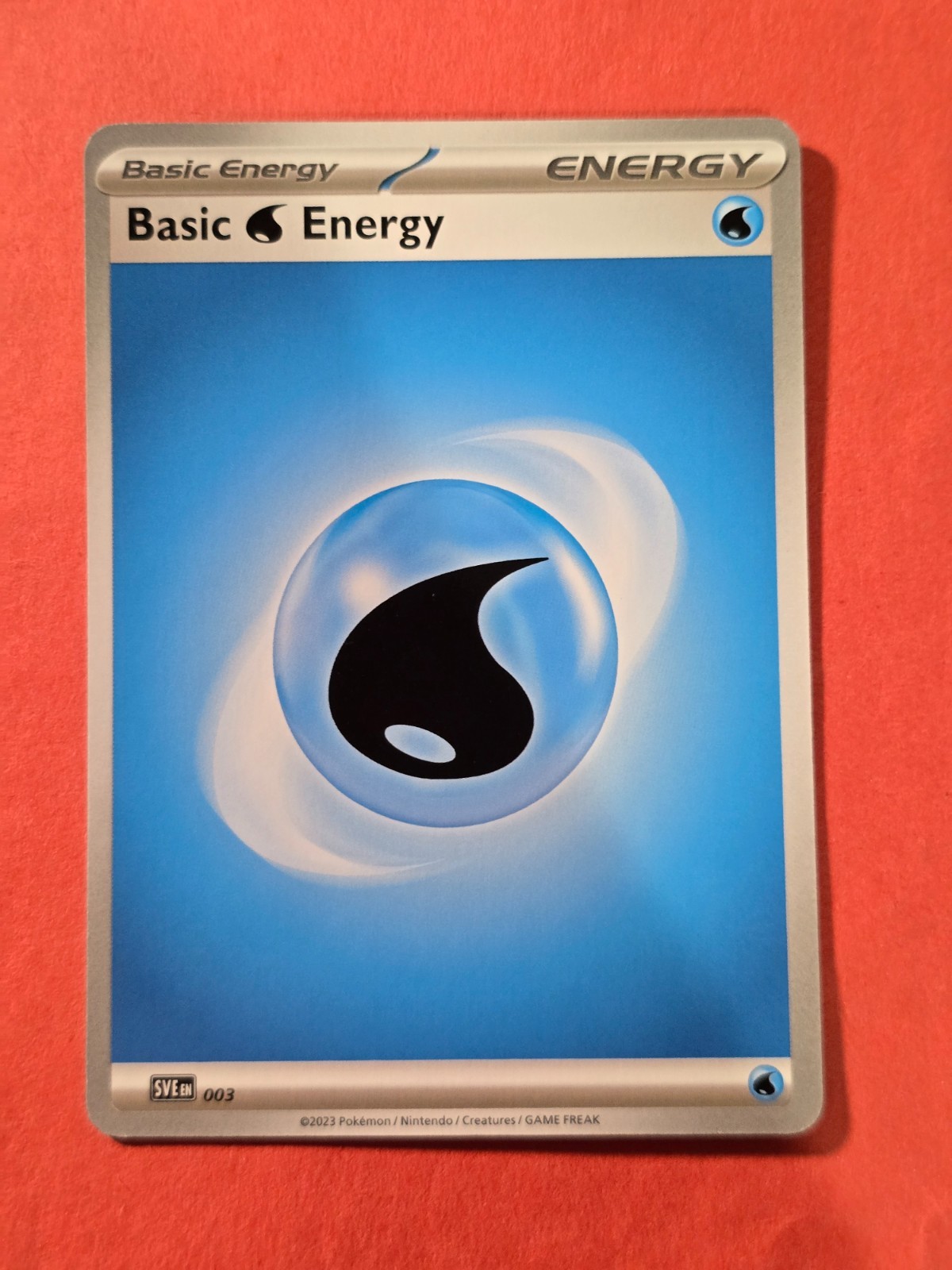 2023 Pokemon TCG Scarlet & Violet #003 Basic Water Energy, NF/H, cd6