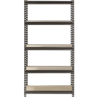 5-Tier Steel Storage Shelving Unit 30 Inch Wide 60 Inch Tall 12 Inch Deep Silver