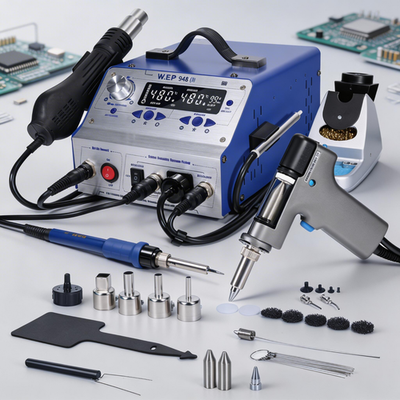 #ad WEP Digital Soldering Station Tool Set Desoldering Station with Vacuum Pump $299.99