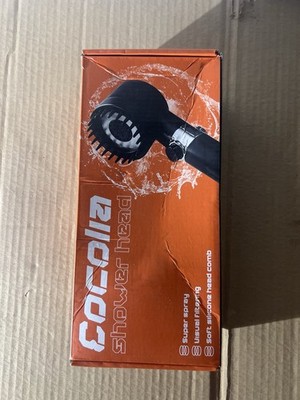 Cocolia Handheld Filtered Shower Head Massage 3-speed Mode Black New