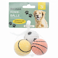 3X HundebäLle Hundeball Hundespielzeug Gummi Ø4Cm Kauball UnzerstöRbar