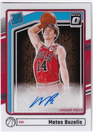 2024-25 Panini Donruss Optic MATAS BUZELIS Rated Rookies Auto #306 - Bulls 1