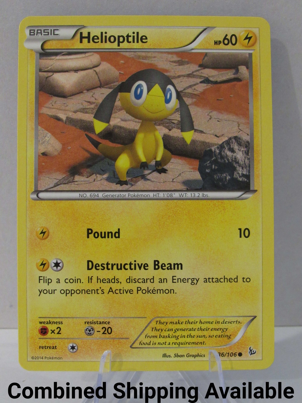 Helioptile 36/106 XY - Flashfire NM English 17503