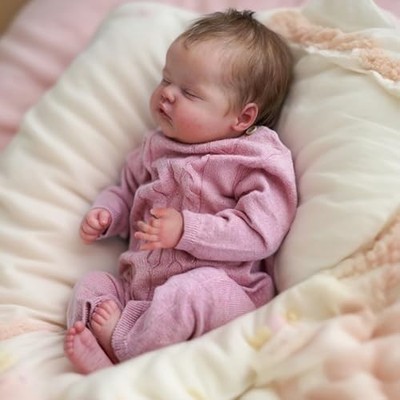 WOOROY Realistic Reborn Baby Dolls   18-Inch Real Life Sleeping Newborn Girl,