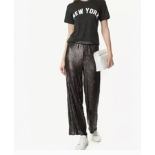 Free People Just A Dreamer Black Sequin Pants Women s Small