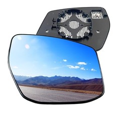 Passenger Side Heated Convex Mirror Glass with Backing Plate Replacement for