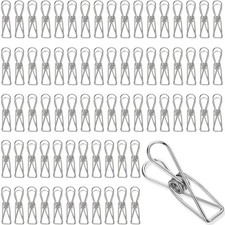 100 Pcs Metal Paper Clips Utility Binder Clips for School Office Kitchen