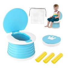 Portable Potty for Toddler,Travel Potty Seat for Small light blue