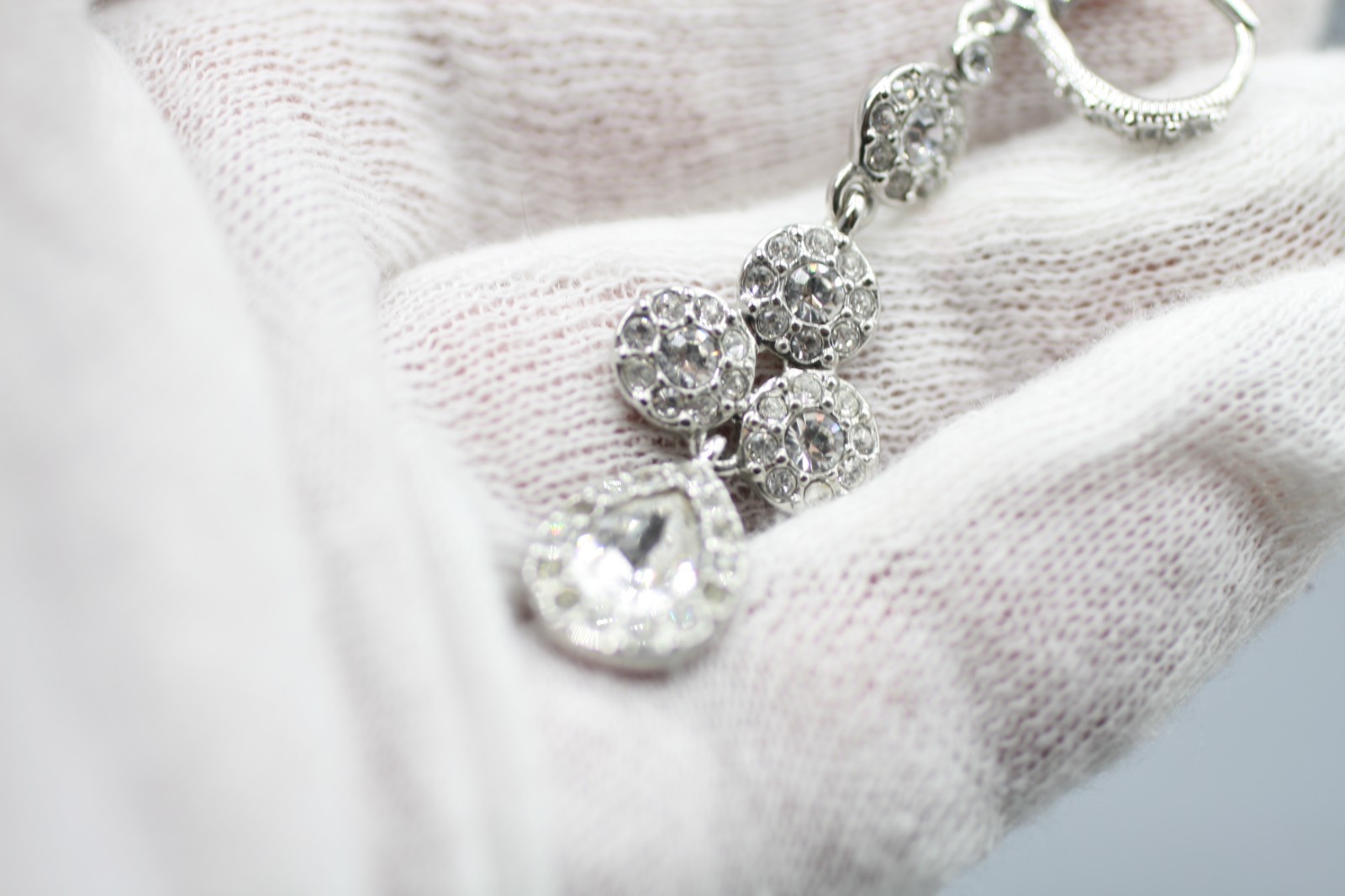 Givenchy Designer Signed Clear Diamond Crystal Pi… - image 8