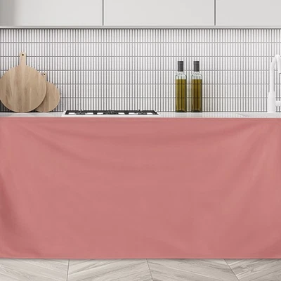 Schrankvorhänge Staubschutz Küchenvorhang (90x70cm Braunrot) - Bild 1 von 4