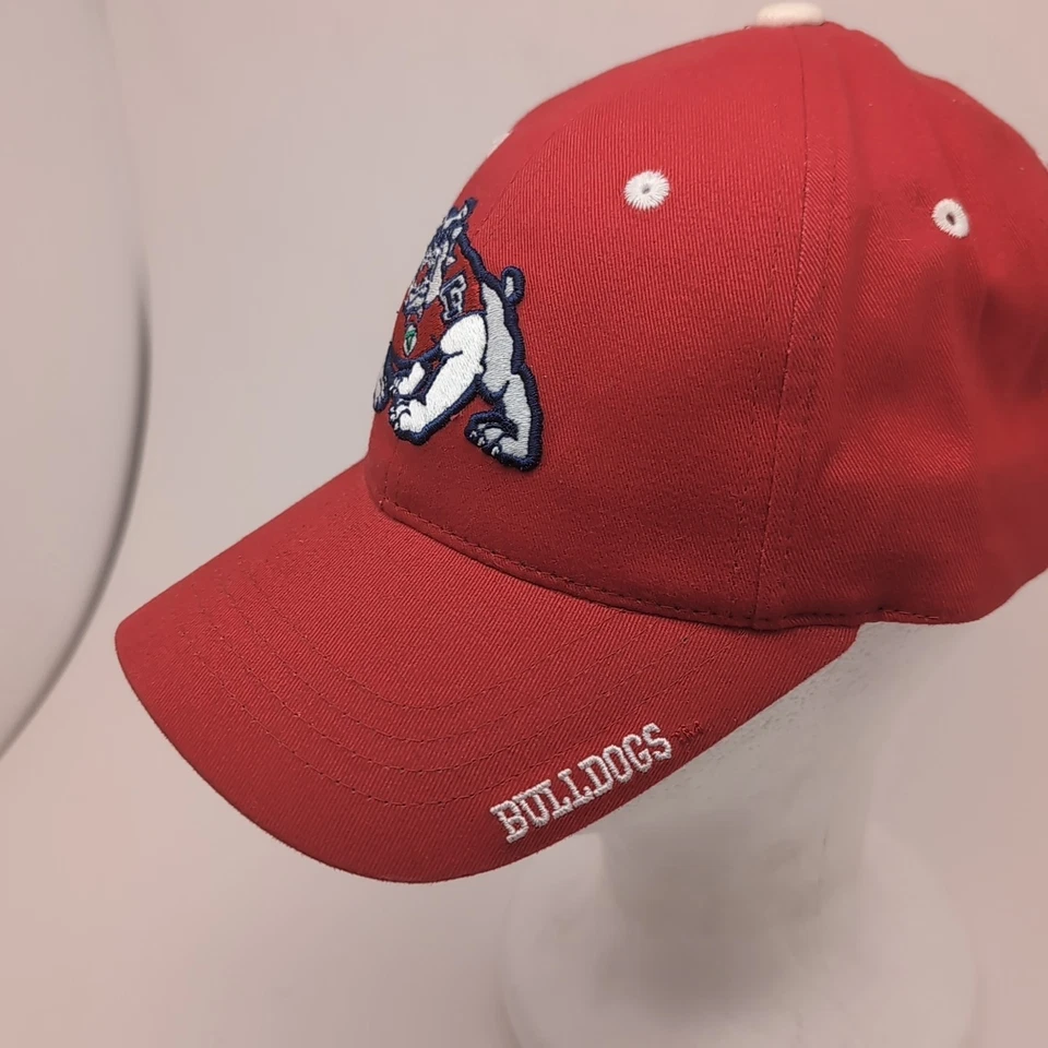 U-Name-It Campuswear Men's Fresno State Bulldogs Strap Hat Red Embroidered Logo - Image 4 of 4