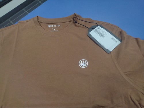 2 Official Licensed Beretta Tabacoo Brown Circle T Shirt Gun Pistol UK M / US S - Picture 2 of 6