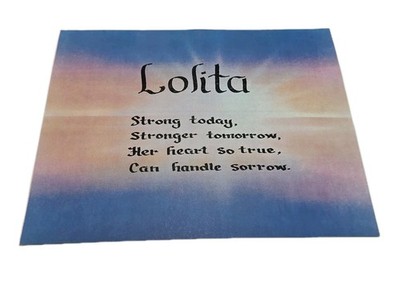 Handwritten Calligraphy Girls' ''L'' Names Meaning Poem - You Choose - Frameable