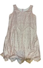 Vintage 1990s Onyx Nite Dusty Rose Pink Sparkly Dress Size 24W