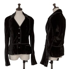 Christian Dior BOUTIQUE Trotter Lining Velours Jacket Size 42 K-162476 