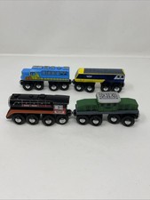 Lot of 4 Maxim Enterprise Wooden Railroad Train Engines