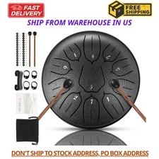 Steel Tongue Drum 11 Note 6 Inches D-Key Tank Drum Handpan Drum Panda Balmy D...