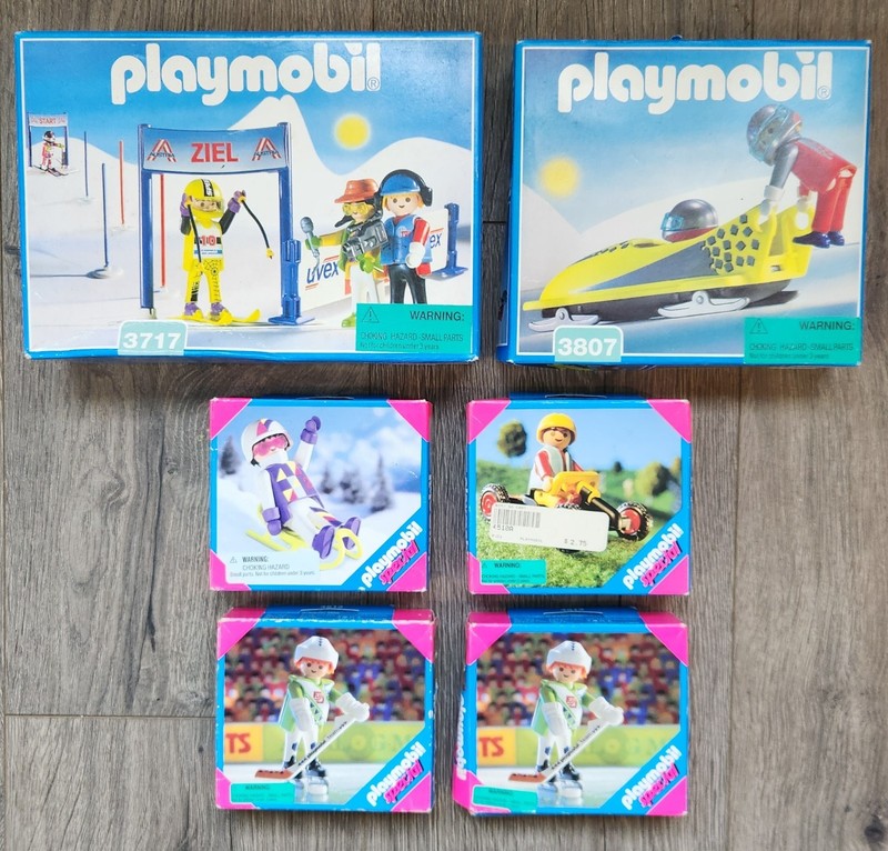 MISB Vint PLAYMOBIL Winter Sports Lot of 6 Box 3717 3807 4513 4585 4510 NewinBox