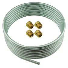 OE Zinc Steel Brake Fuel Transmission Line Tubing 3/8" OD Coil Roll and Fittings