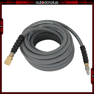 #ad High Pressure Washer Hose 100ft 3 8quot; 4000 PSI Gray With Couplers Non Marking $92.29