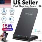 Wireless Fast Charger Charging Pad Stand Dock For Samsung Galaxy iPhone Phone