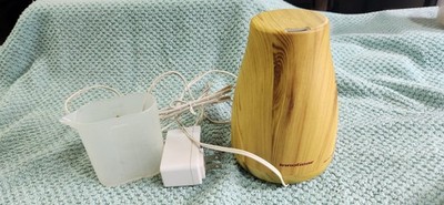 InnoGear Oil Diffuser Light Brown Wood Grain Electric w/ Power Adapter