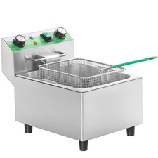 Electric Deep Fryer with Timer 10L/10.6QT Commercial Deep Fryer with Basket a...