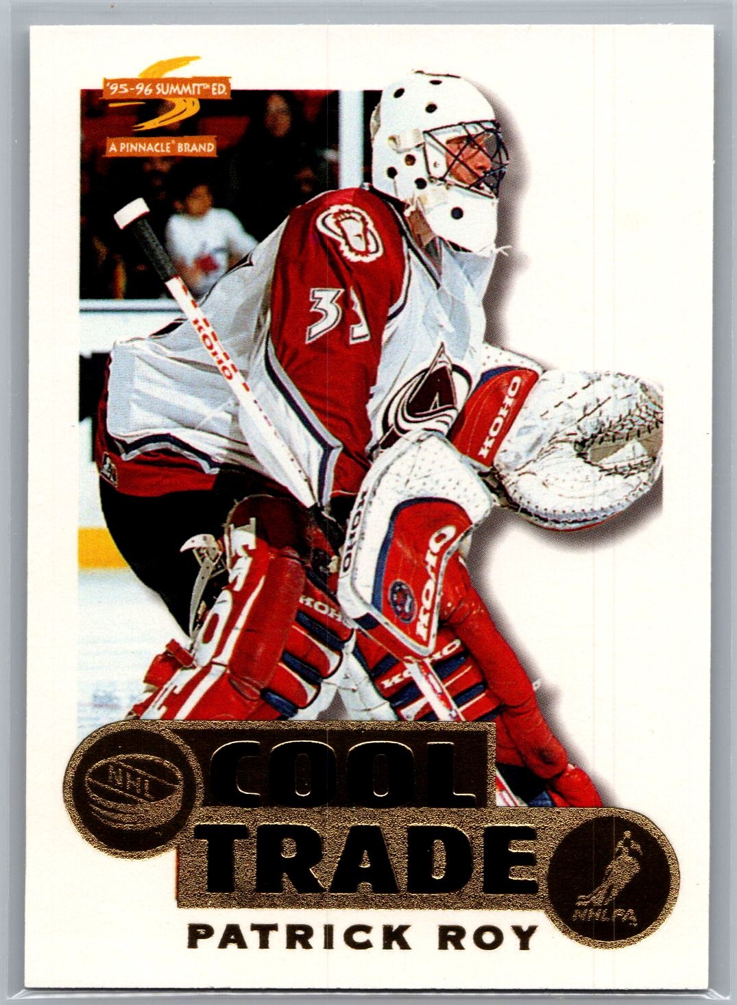 #16 Patrick Roy 1995-96 NHL / NHLPA Cool Trade Colorado Avalanche