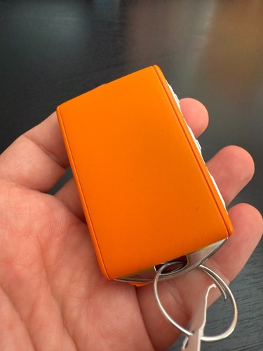 Used Genuine Volvo Key Fob Smart key Remote -Orange (OEM) FCC ID: YGOHUF8423MS - Picture 3 of 6