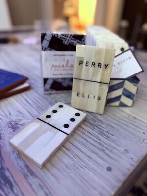 Perry Ellis X Mela Artisan Collab; Bone Inlay Dominoes