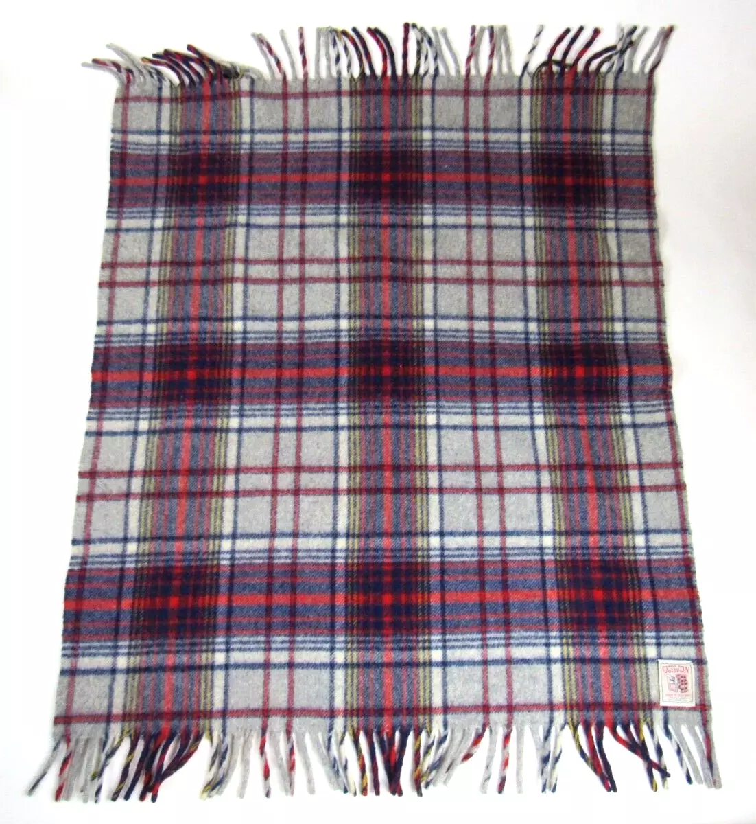 Pure Wool Tartan Small Blanket Red | WoolOvers