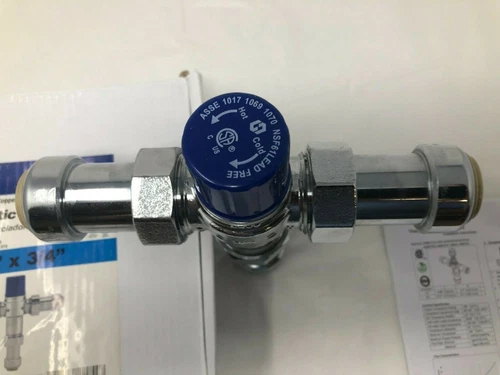 Jones Stephens C77469LF Plumbite 3/4" x 3/4" Push On Thermostatic Mixing Valve - Picture 5 of 5